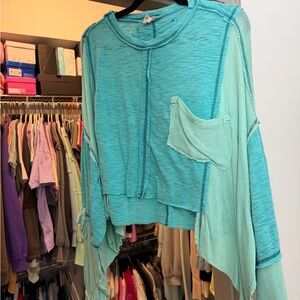 POL Long Sleeve Asymmetrical Top